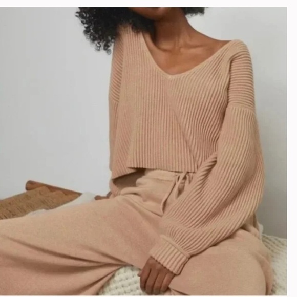 lunya Sweaters - NEW Lunya  Cozy Cotton Silk Reversible Pullover